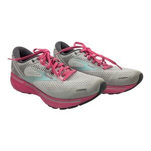 Brooks Ghost 14 Women's Gray Pink Running Shoes Sneakers Size 10 Athleisure